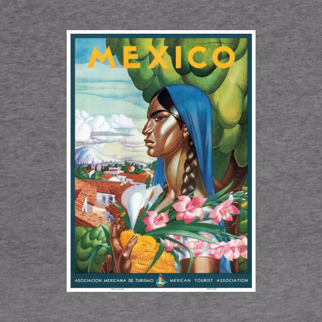 Vintage Travel Poster Mexico Woman by vintagetreasure